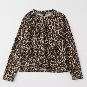 Daytrip Leopard Print Kids Shirt - Brown and Black